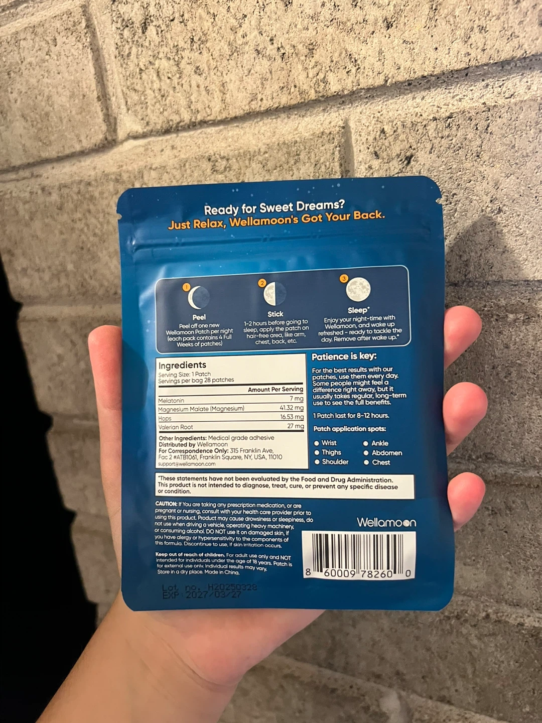 Wellamoon Topical Sleep Support Patches - 28 Patches - photo 2