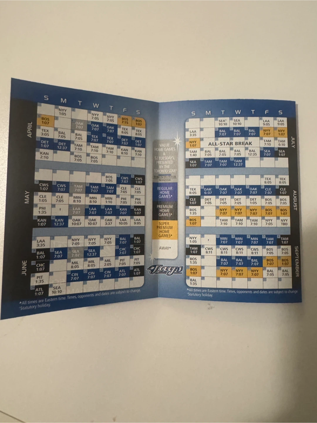 Toronto Blue Jays 2008 Schedule Booklet - photo 2