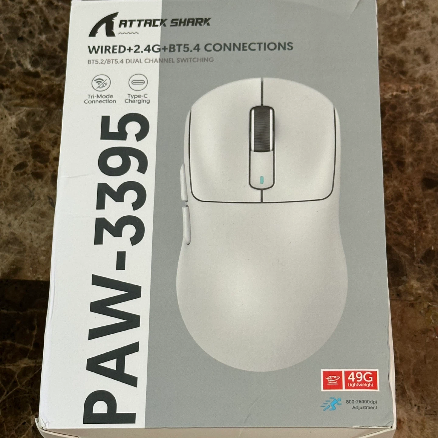 Attack Shark PAW-3395 X3 Wireless Gaming Mouse