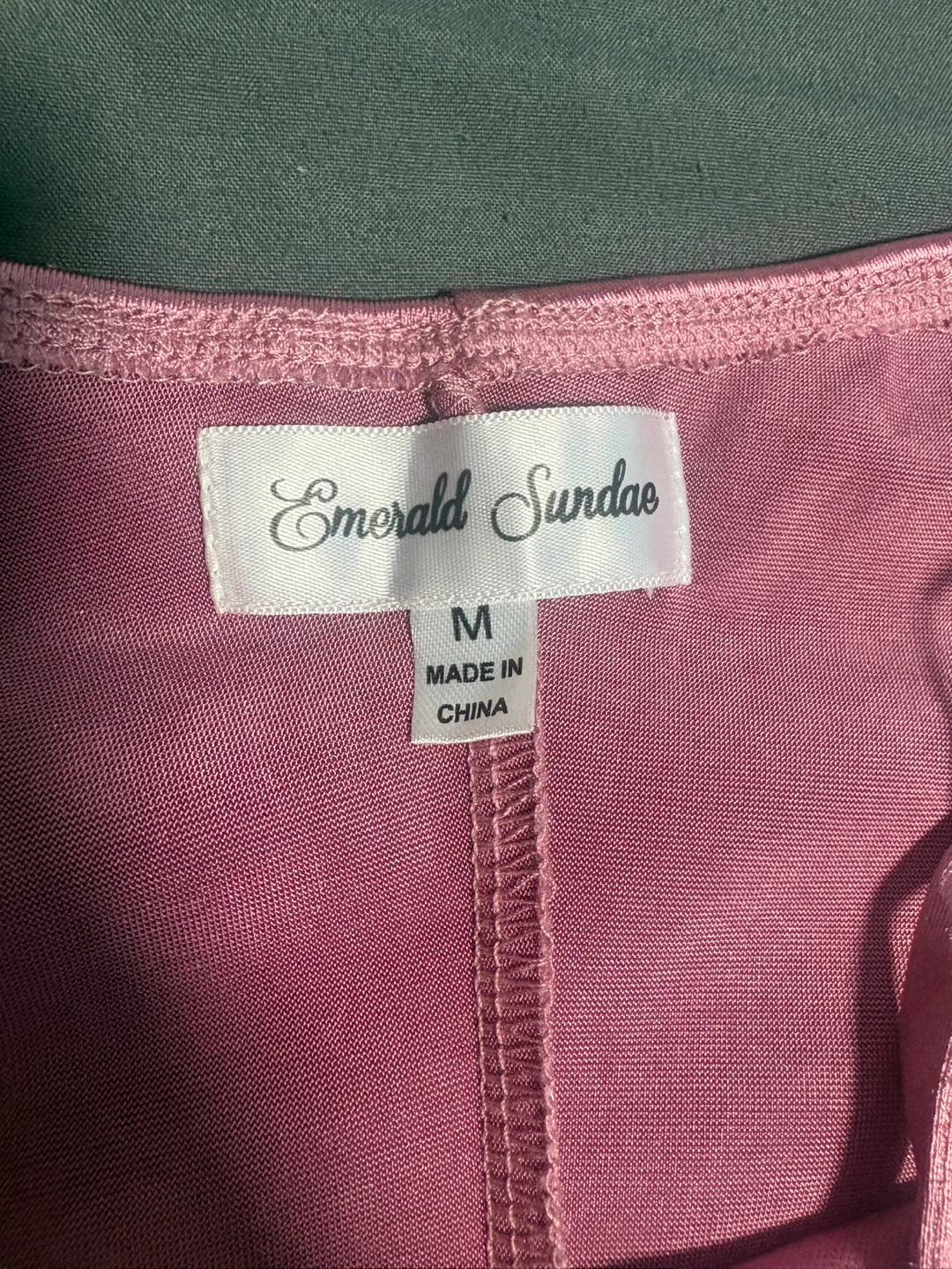 Emerald Sundae Pink Satin Dress - Size M - photo 2