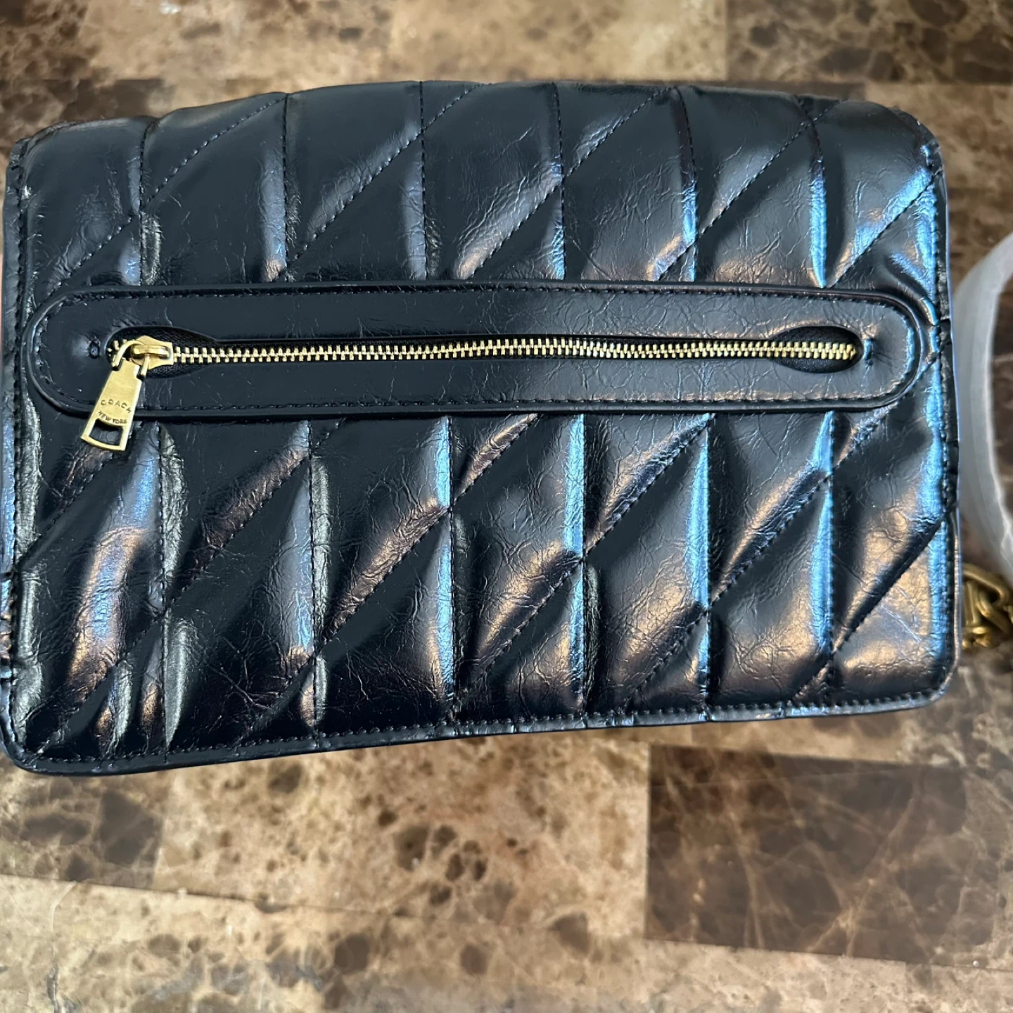Black Quilted Shoulder Bag - photo 2
