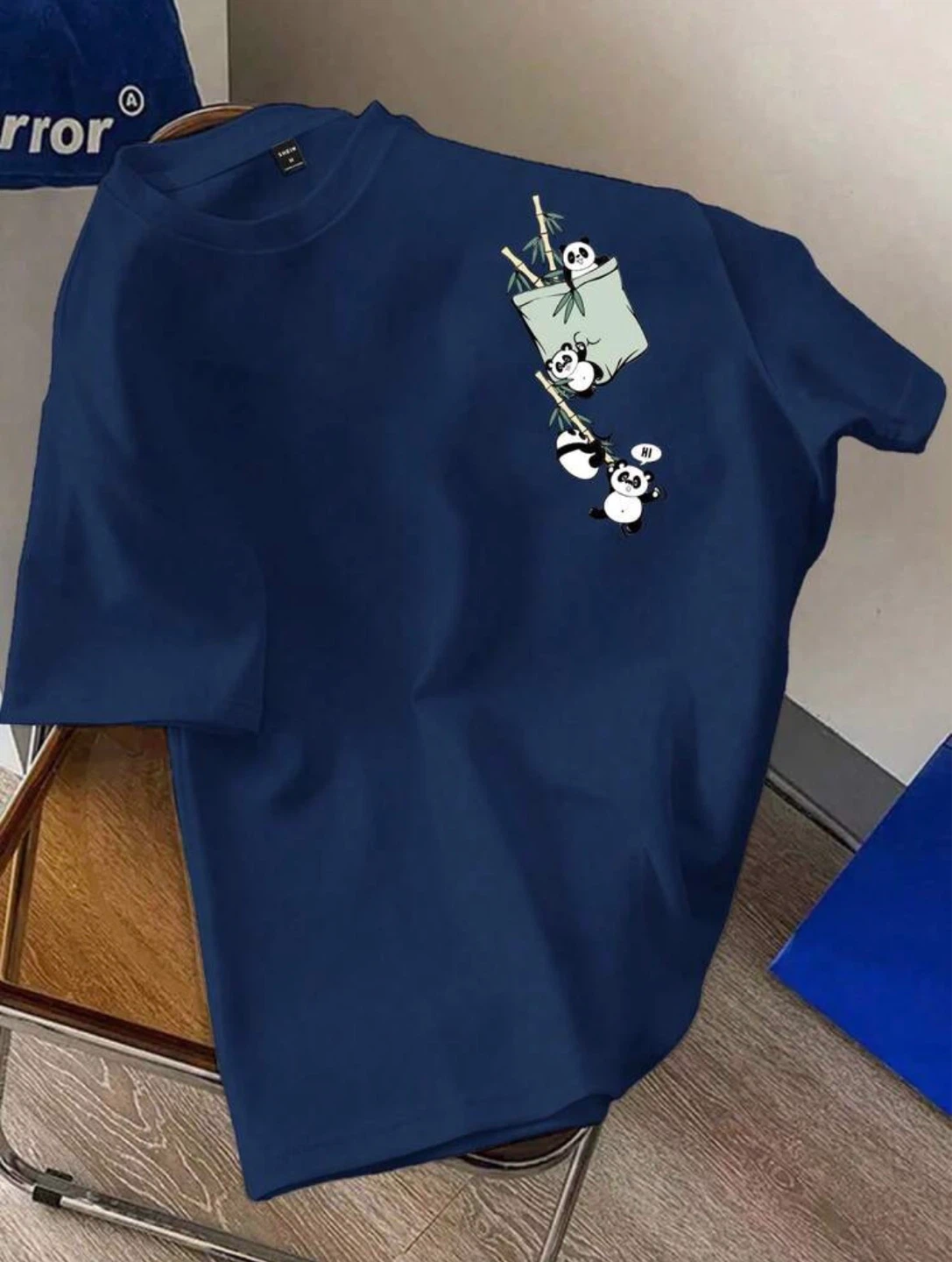 New panda print t-shirt, size M