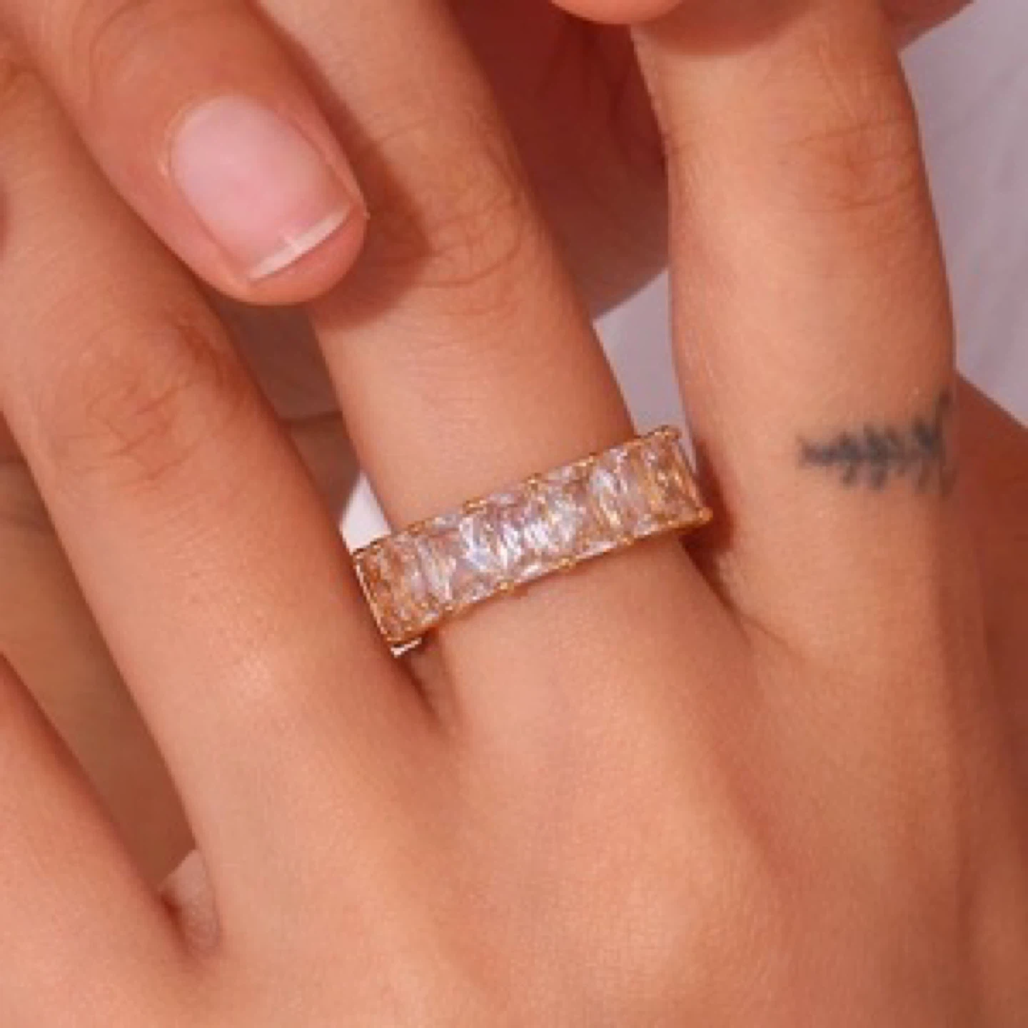 18K Gold Plated Geometric Ring - photo 3
