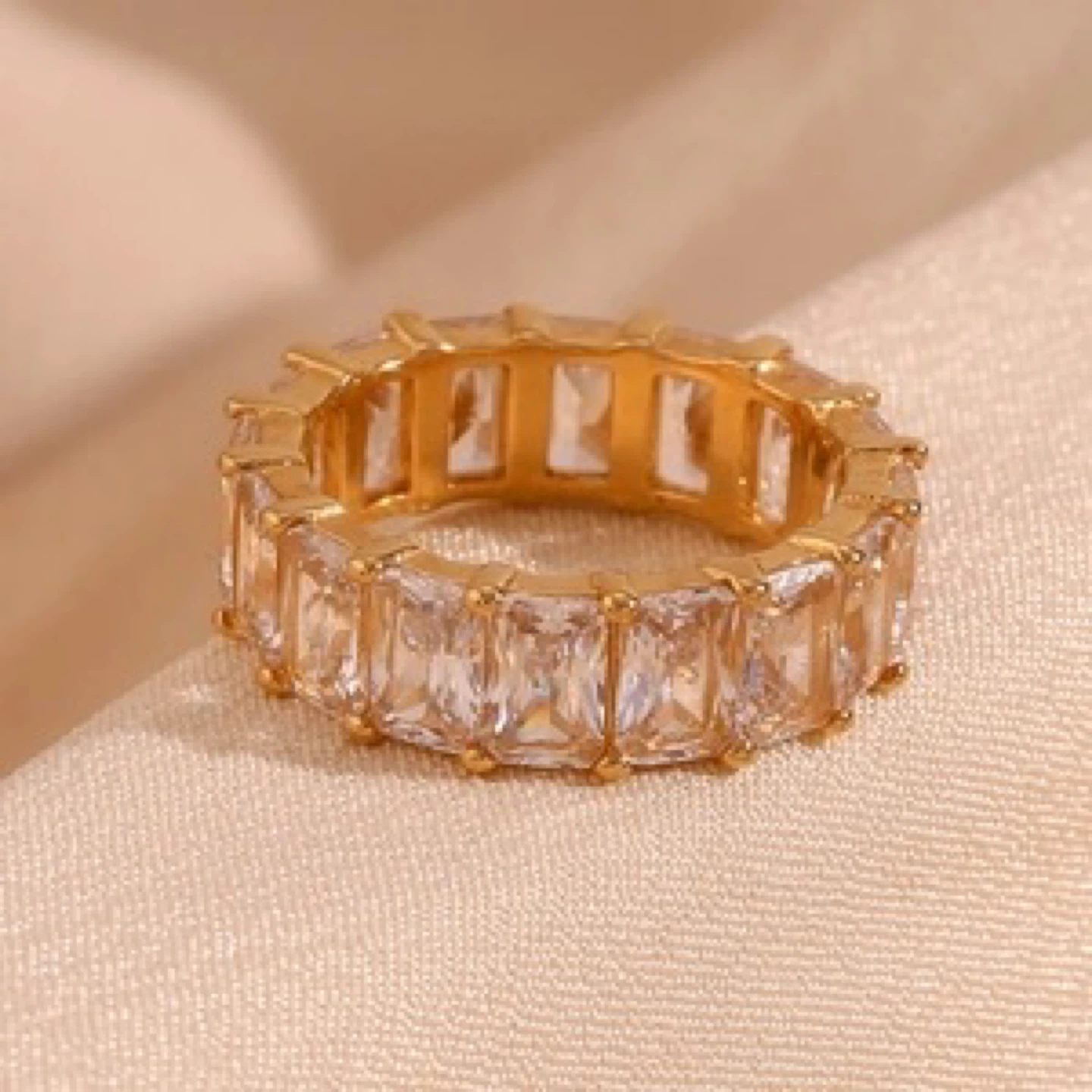 18K Gold Plated Geometric Ring - photo 2