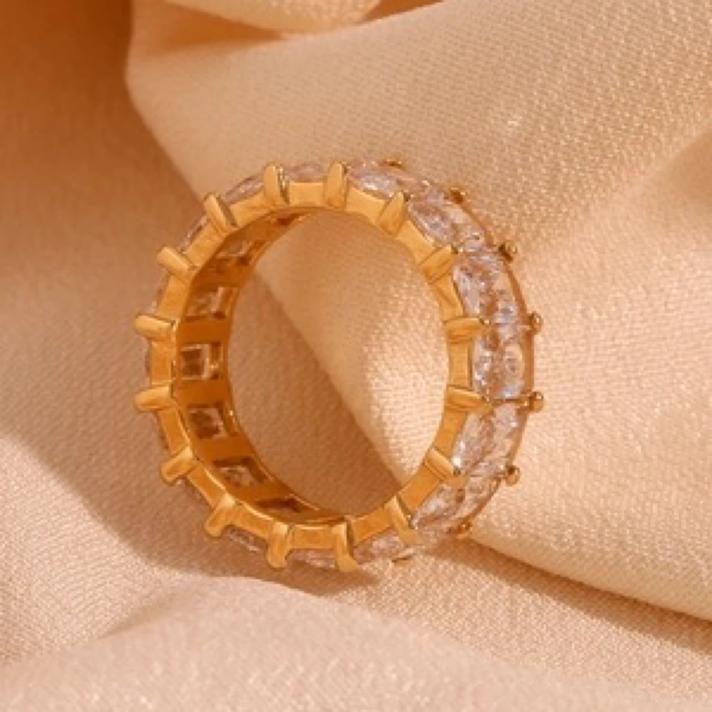 18K Gold Plated Geometric Ring