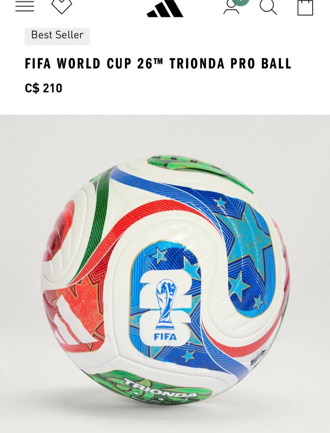 Official FIFA World Cup 2026 Trionda Pro Ball Size 5 NEW - photo 4