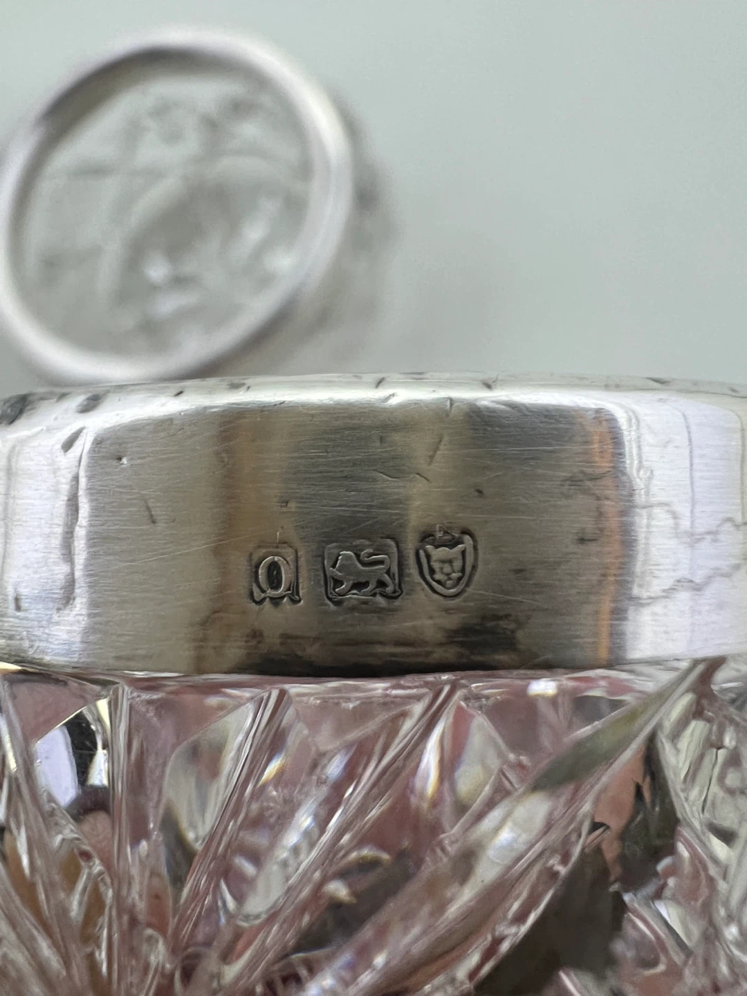 Vintage Sterling Silver and Crystal Salt Cellars - photo 5