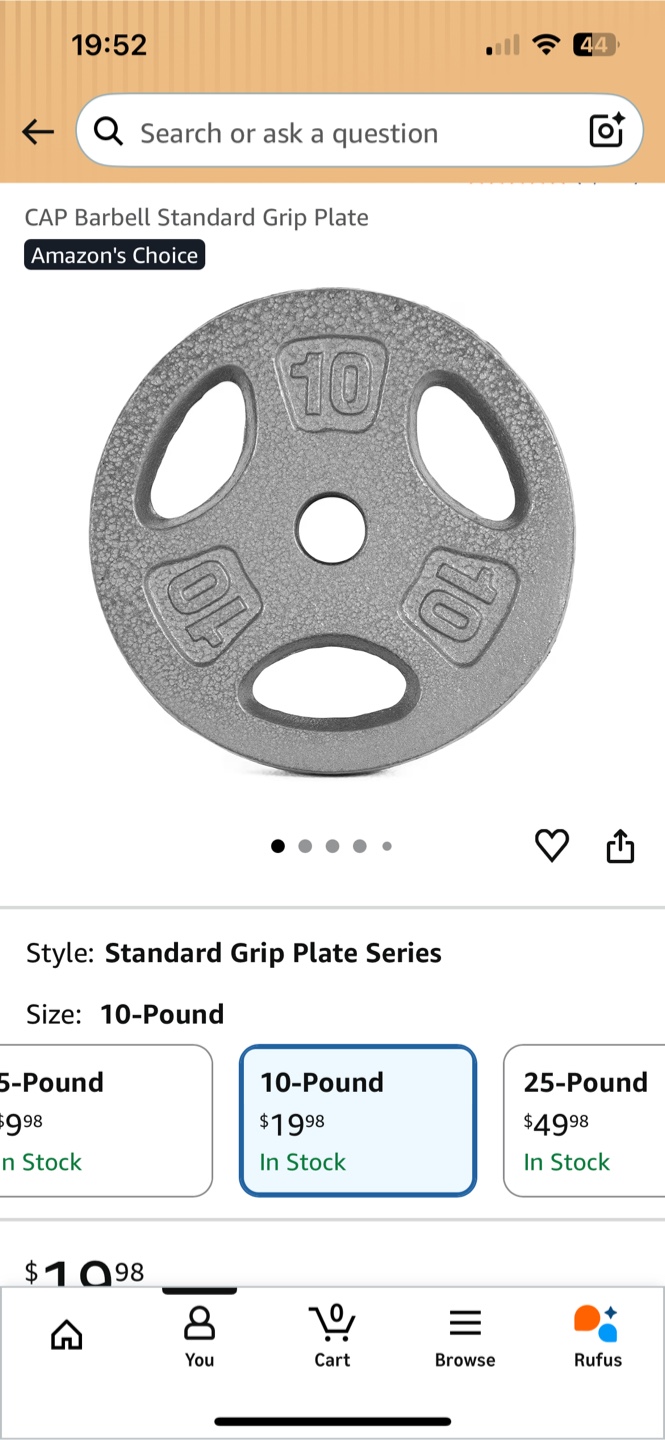 CAP Barbell 10-Pound Grip Plate