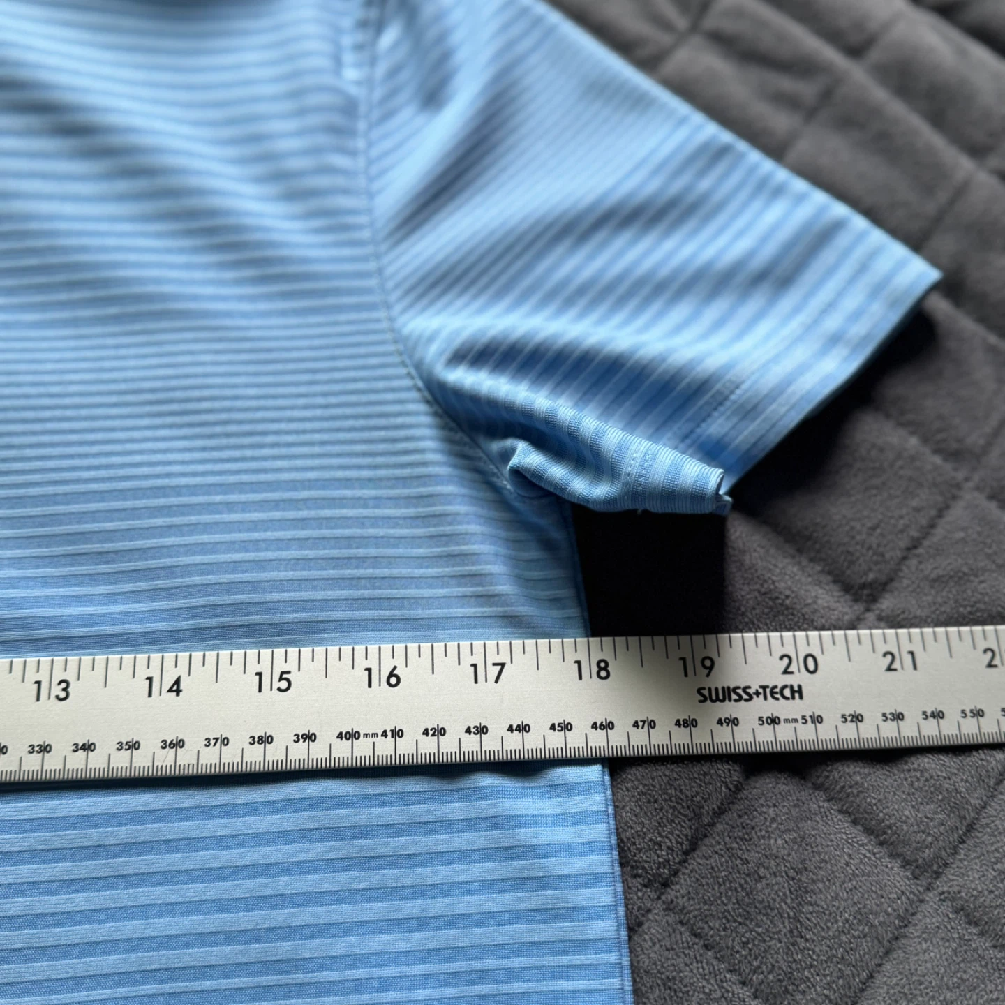 Puma Blue Striped Golf Polo Shirt Youth Boys Large - photo 4