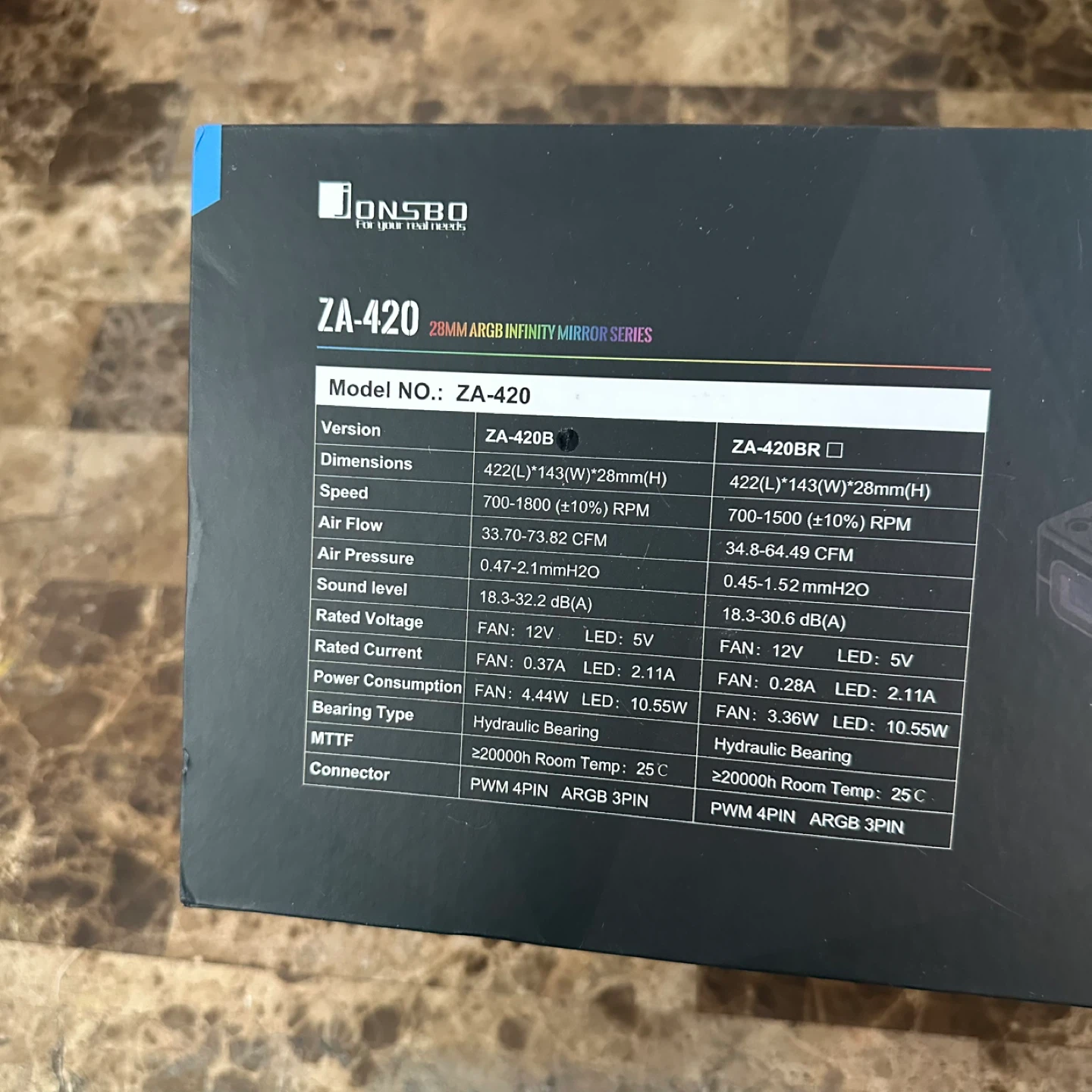Jonsbo ZA-420 28MM ARGB Infinity Mirror Series Fan - photo 3