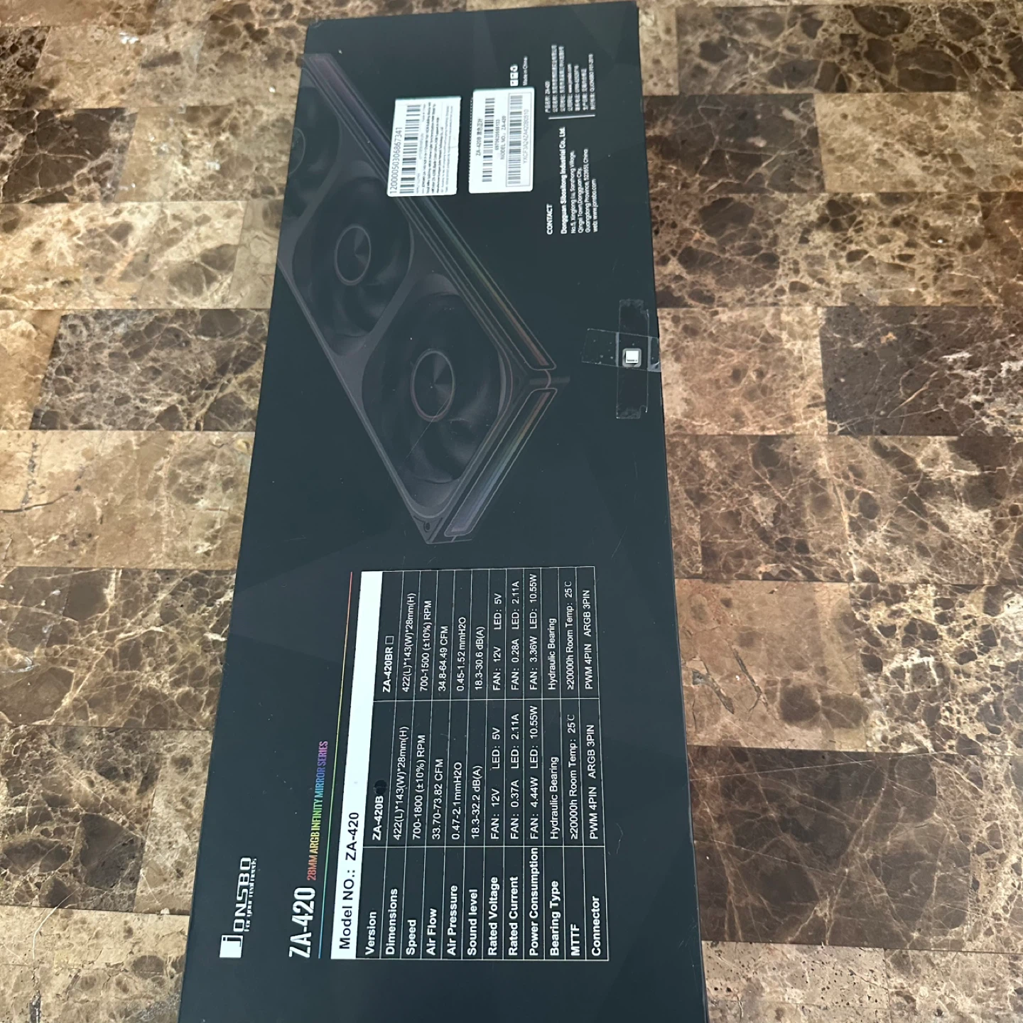 Jonsbo ZA-420 28MM ARGB Infinity Mirror Series Fan - photo 2