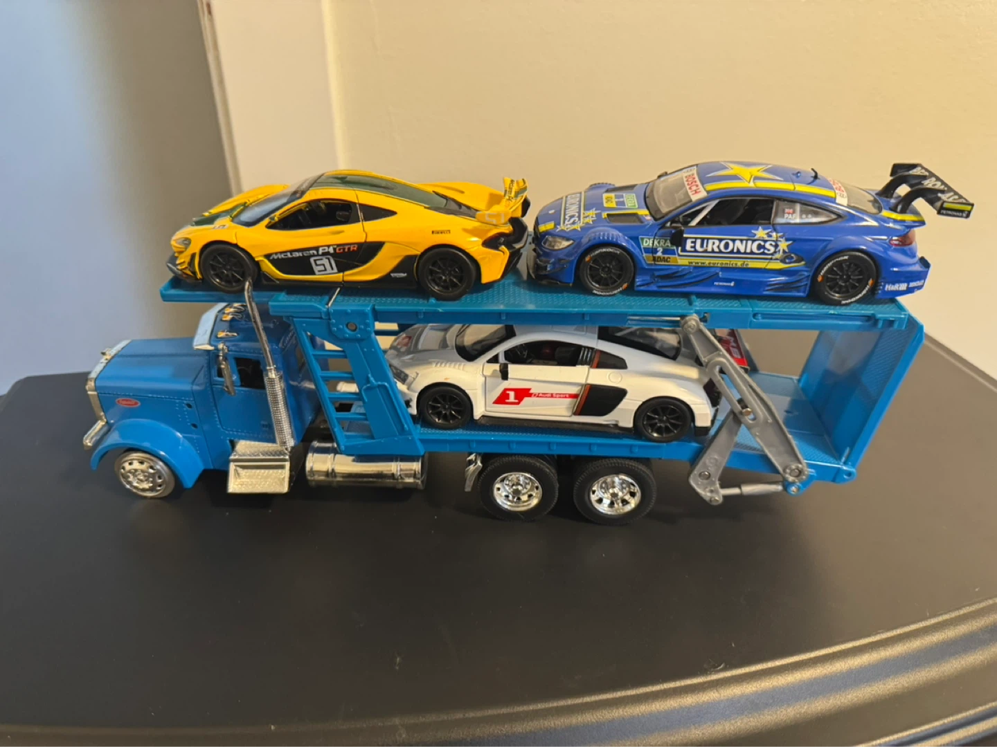 Diecast Semi Truck Collection with Diecast Cars
