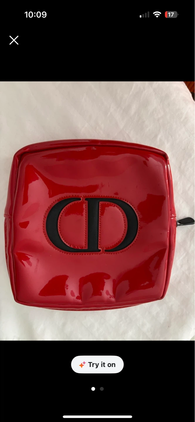 Dior Red Cosmetic Bag