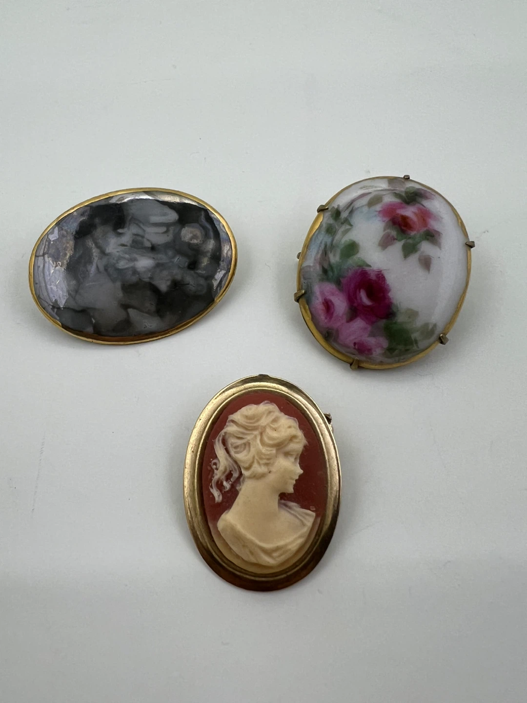 Curated Collection of 3 Vintage Brooches