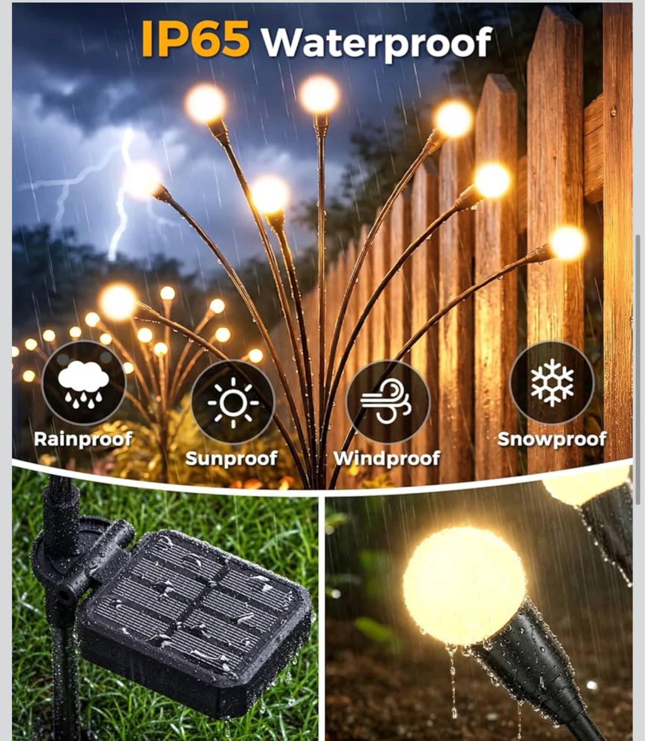 Solar Powered Firefly Garden Lights - photo 3