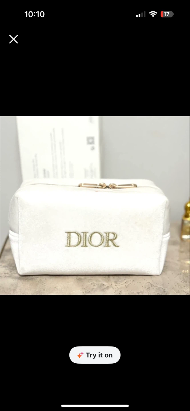 Dior White Makeup Bag Pouch
