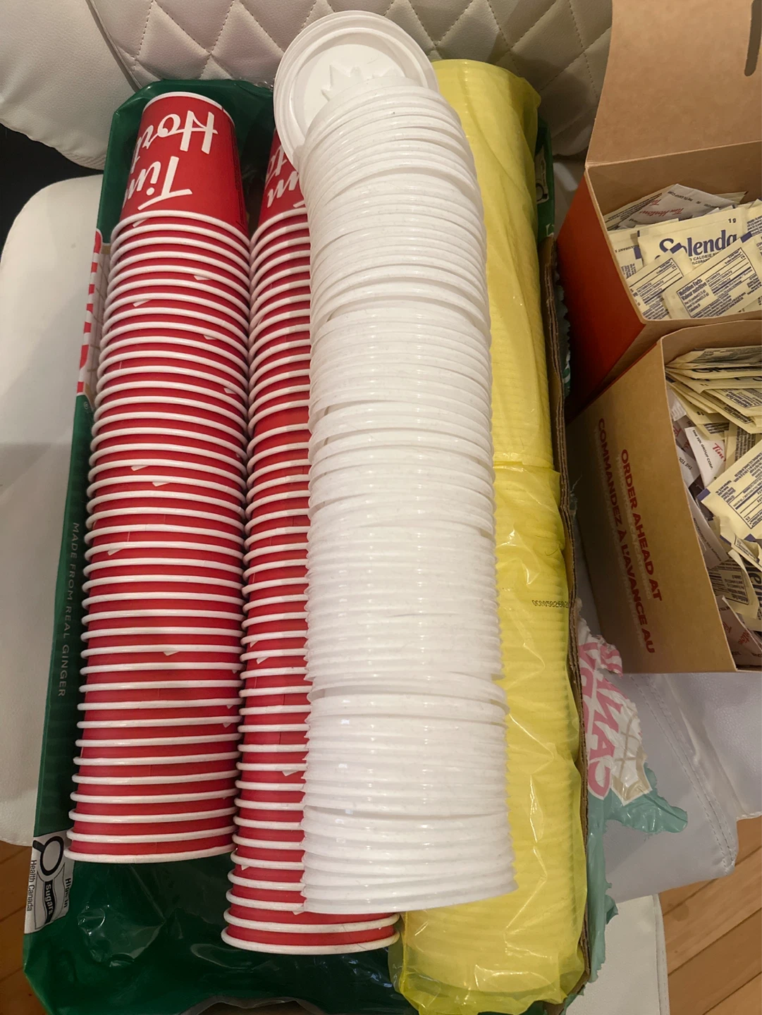 Tim Hortons Red & White Cups with Lids