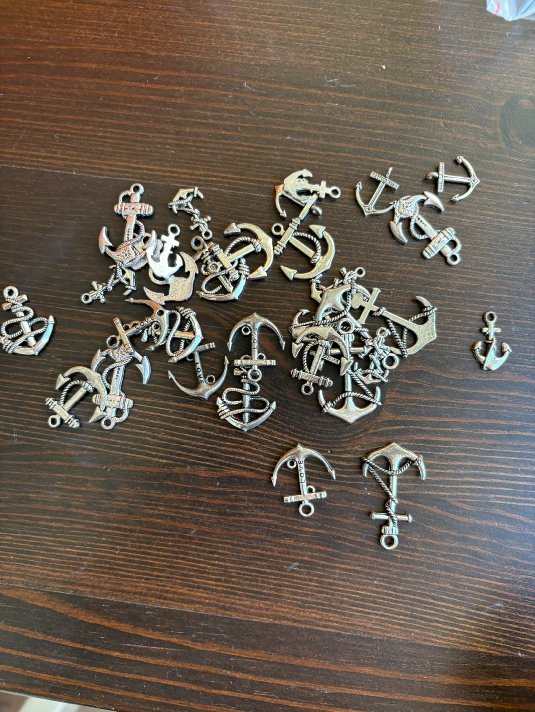 Anchor Charms - Silver Tone (Approx. 30 pcs) - photo 3