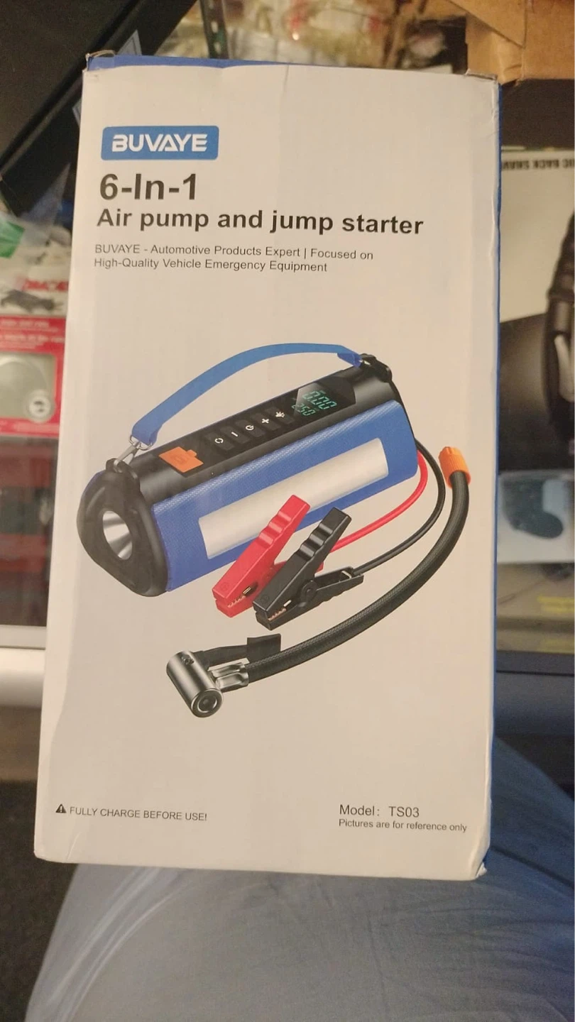 BUVAYE 6-In-1 Air Pump and Jump Starter