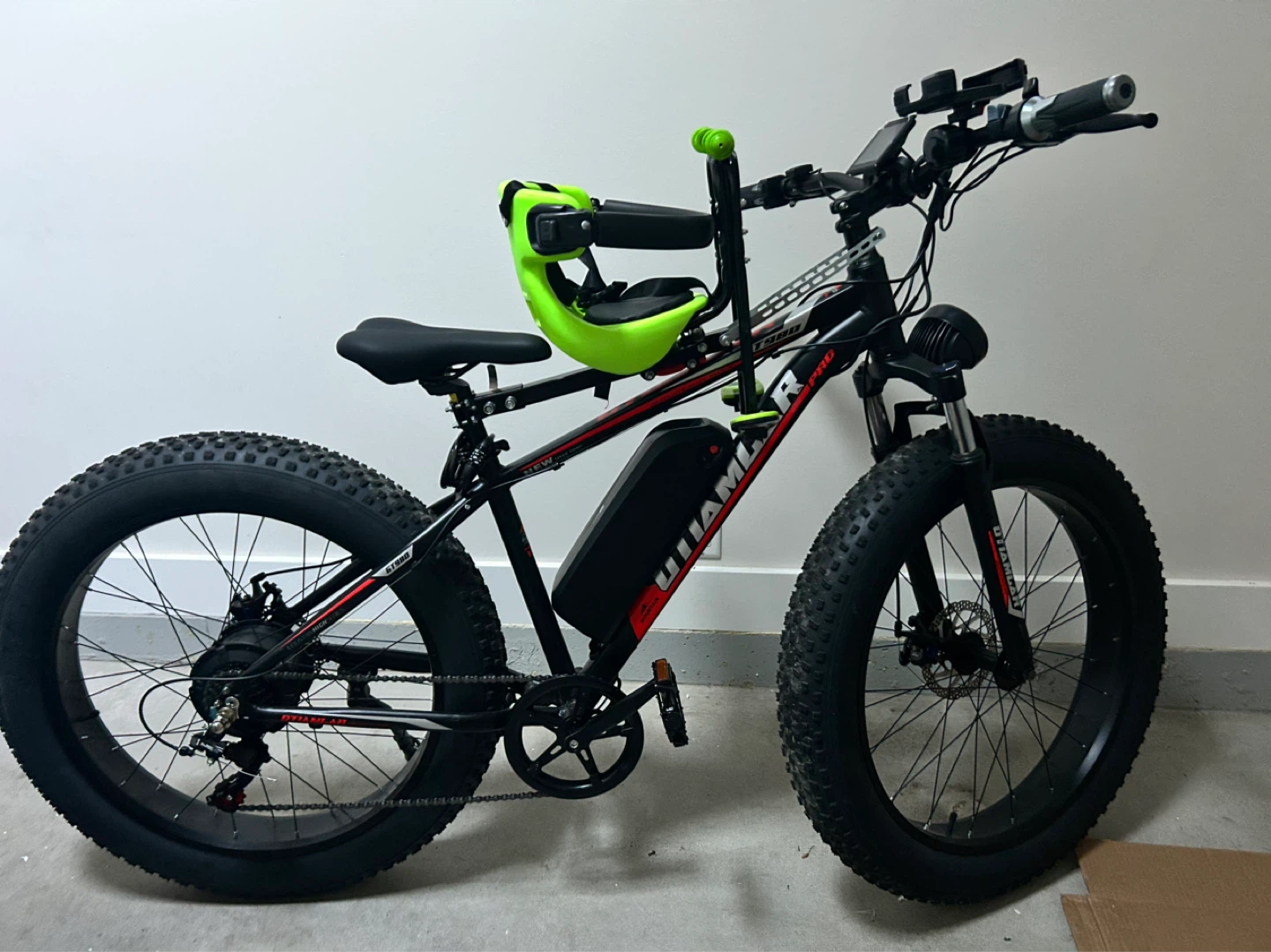 BULLANG Electric Fat Tire Bike with Child Seat