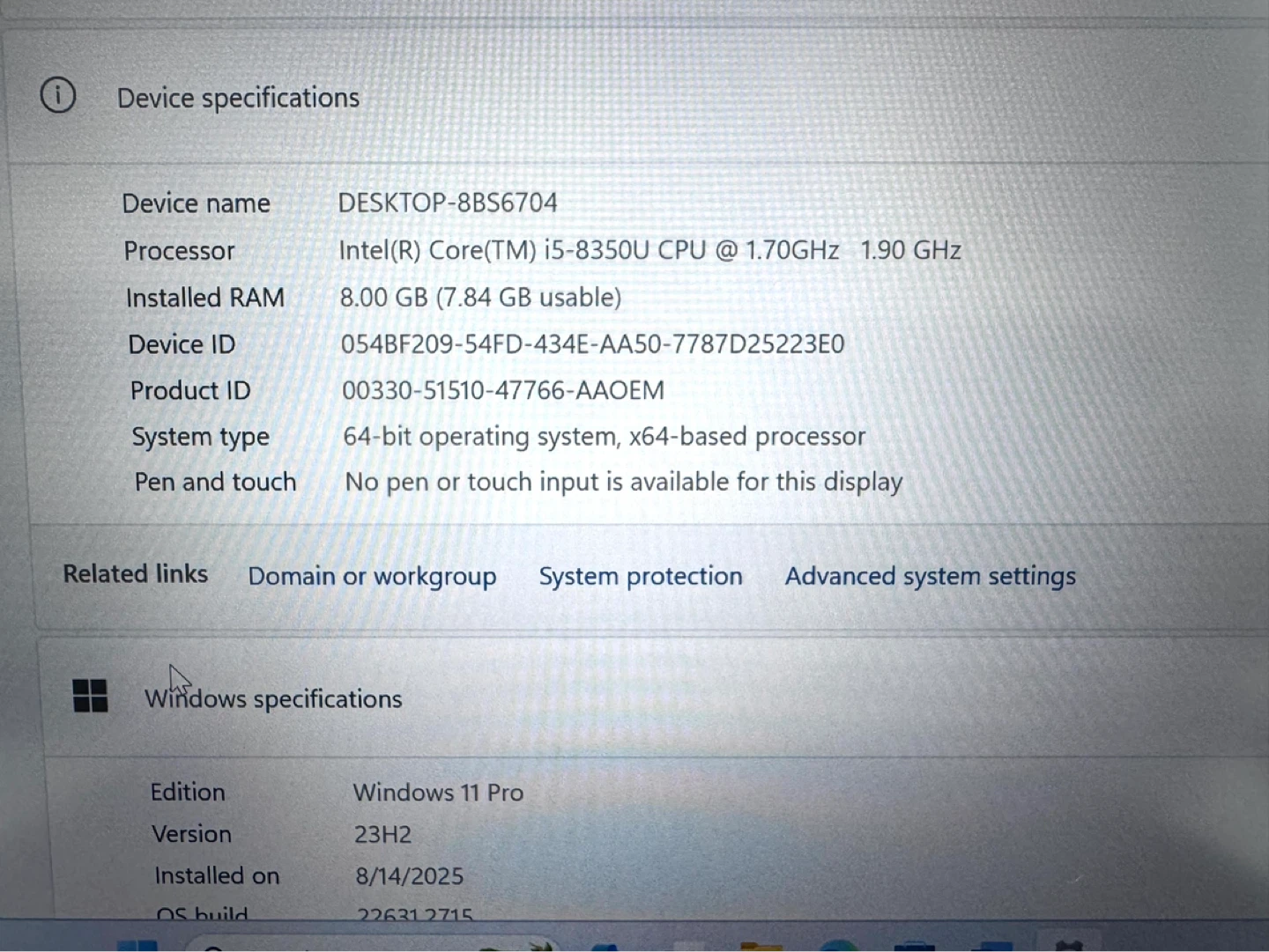 Lenovo T480S I5-8th. Win 11 Laptops - photo 2