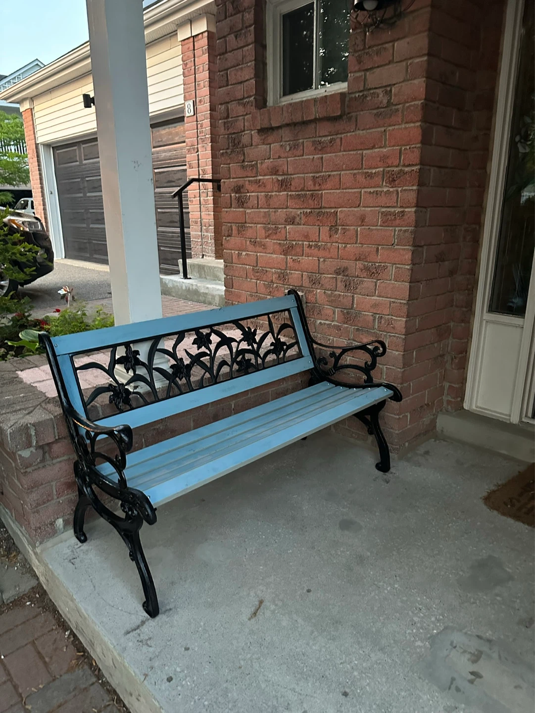 Outdoor Garden Bench - Light Blue