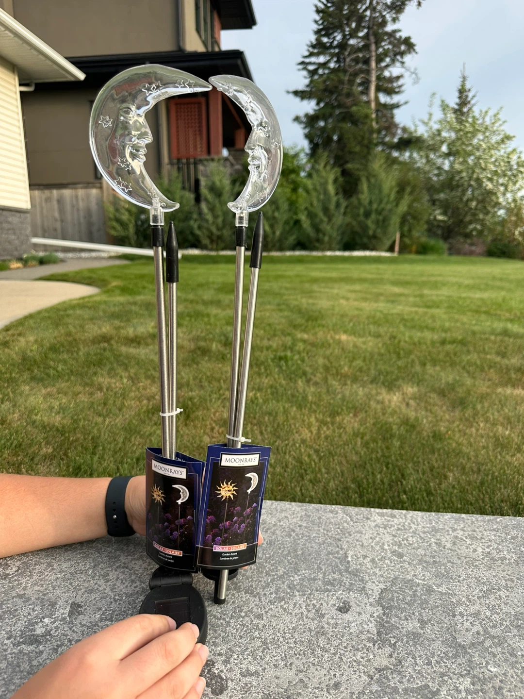 Moonrays Glass Moon Garden Solar Light