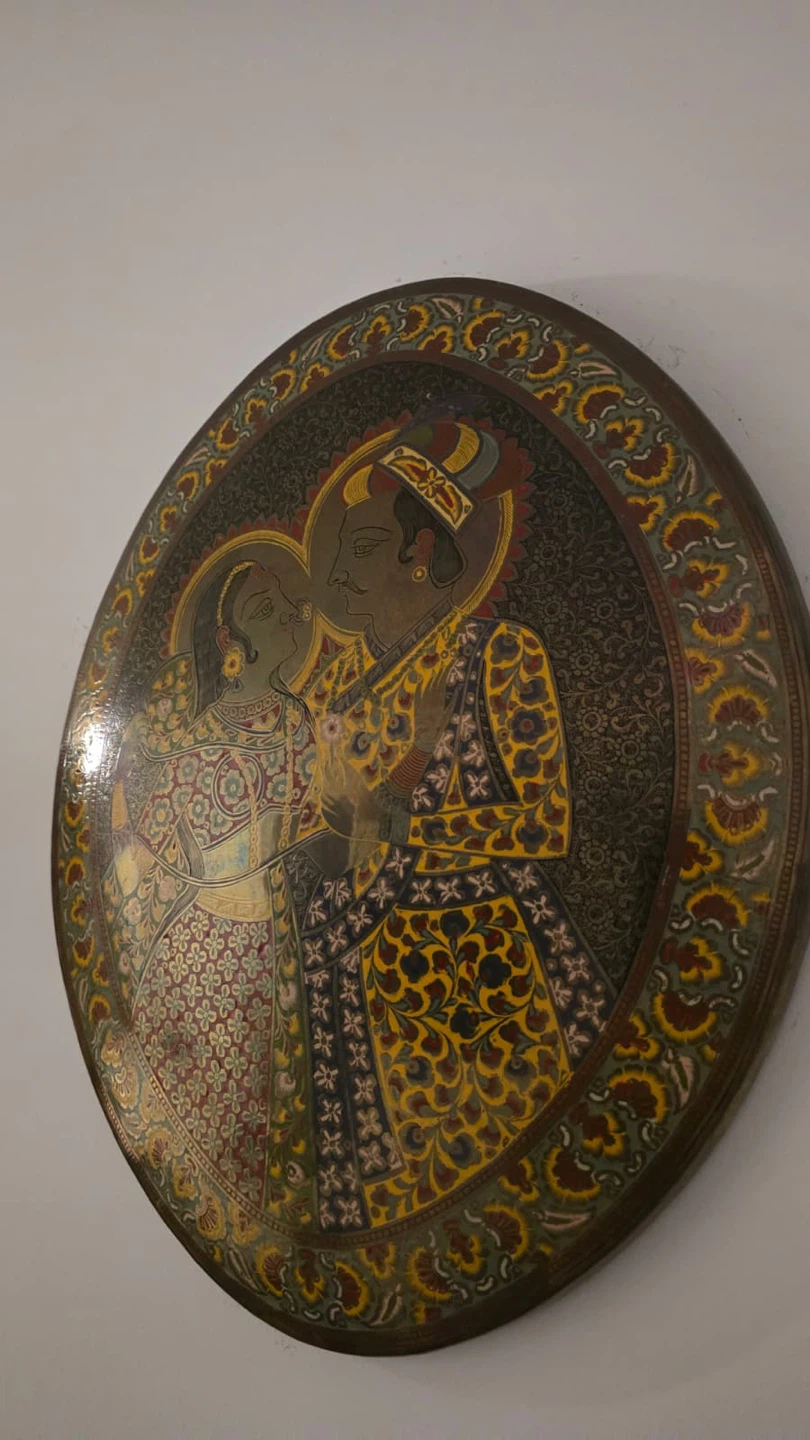 Hand-carved Metal Mughal Decorative Wall Hanging - photo 5