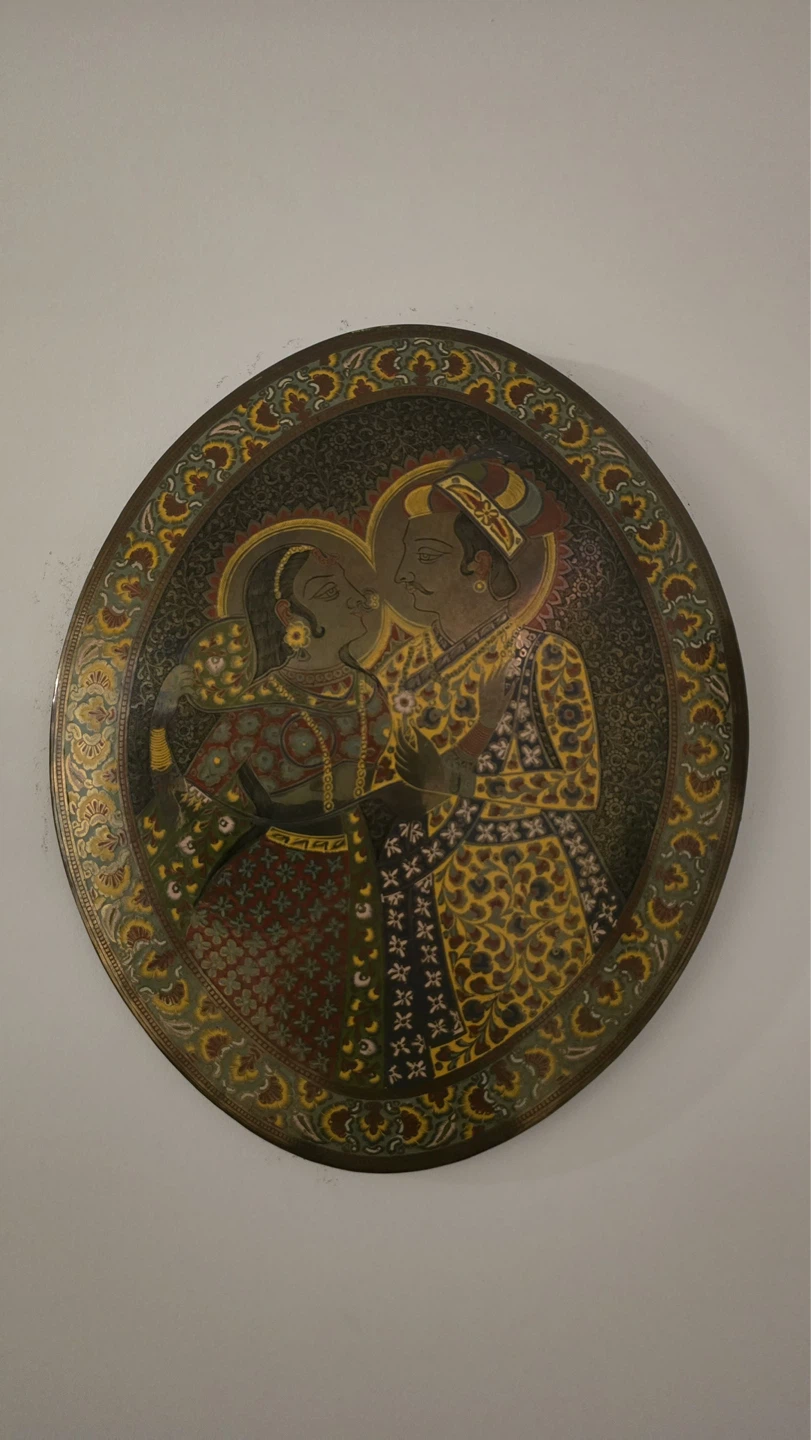 Hand-carved Metal Mughal Decorative Wall Hanging - photo 3