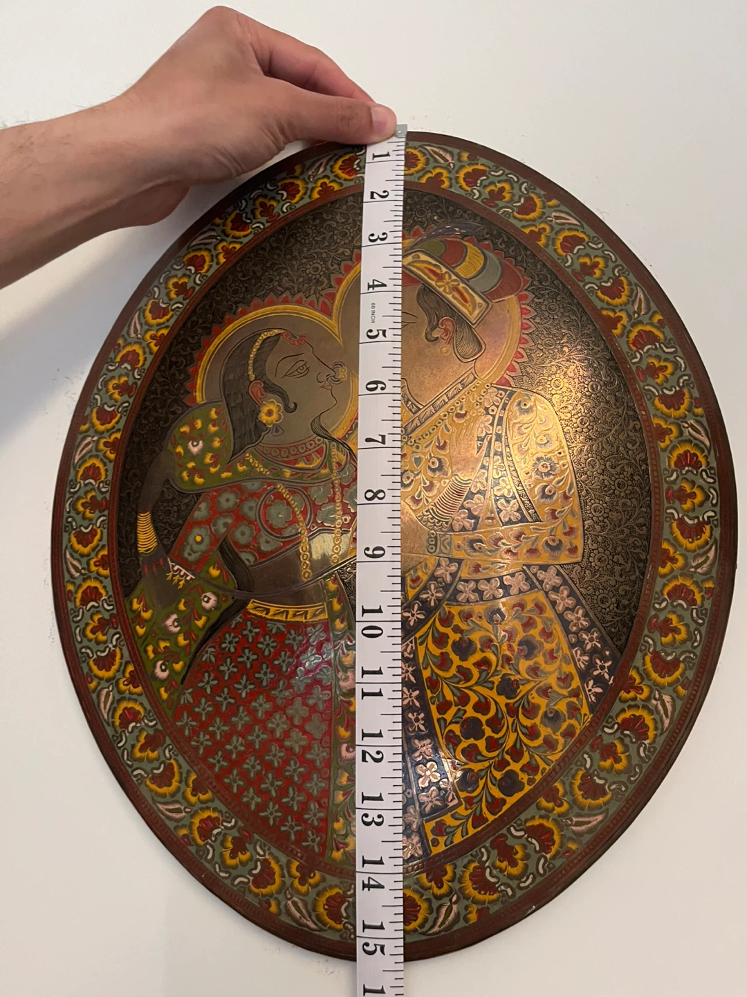 Hand-carved Metal Mughal Decorative Wall Hanging - photo 4