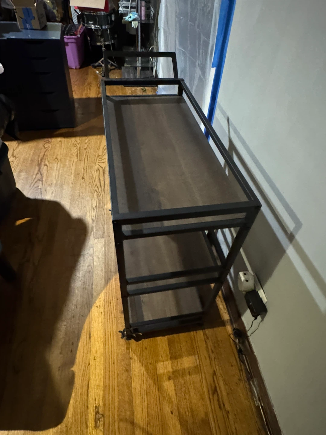 3-Tier Metal Rolling Bar Cart - photo 3