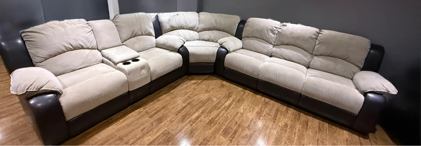 Sectional Recliner Couch with Cup Holders - photo 3