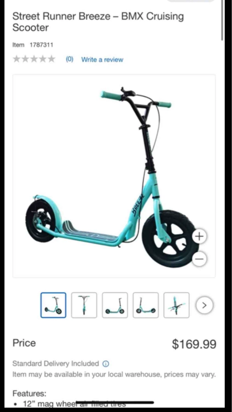 Breeze Street Runner Cruiser Scooter - Teal