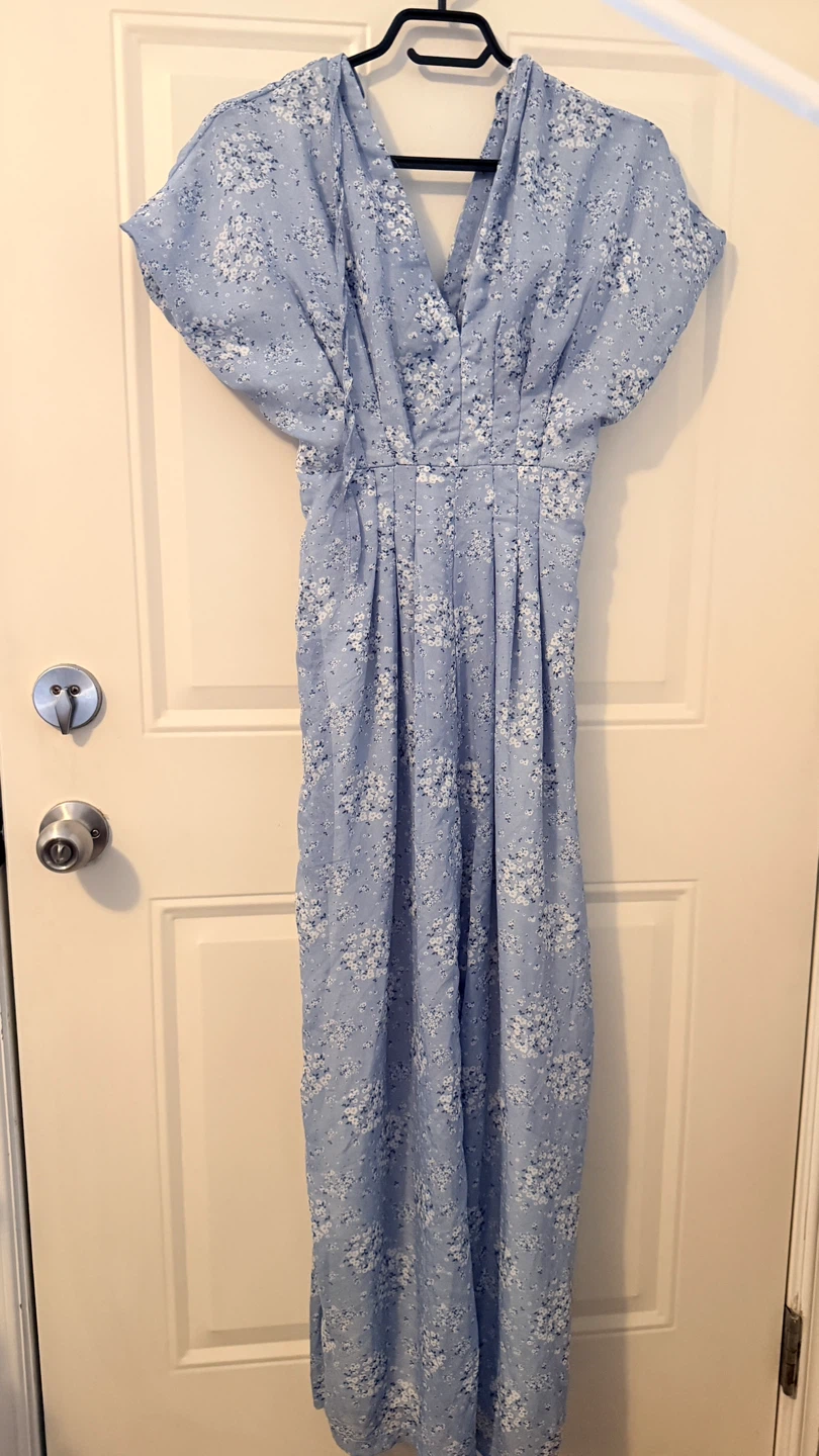 Light Blue Floral Dress pants  Size S/M - photo 2