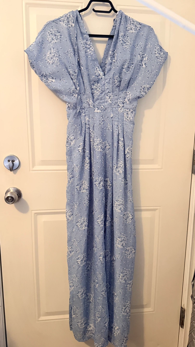Light Blue Floral Dress pants  Size S/M