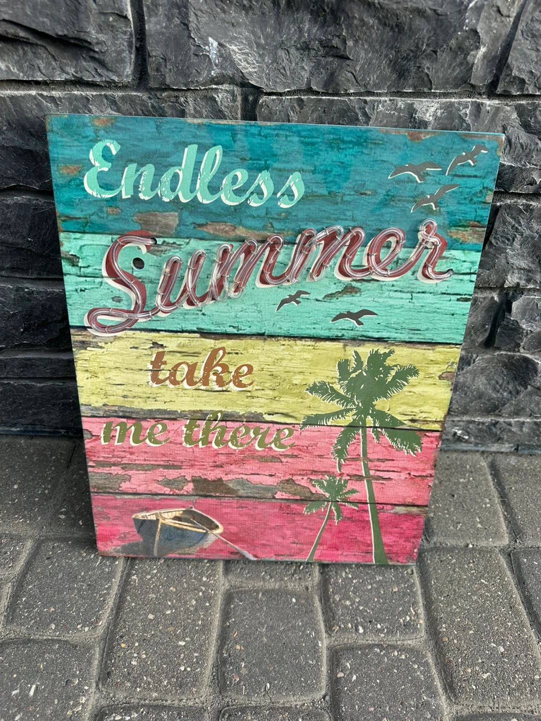 Endless Summer Beach Illuminated Scene Wall Decor