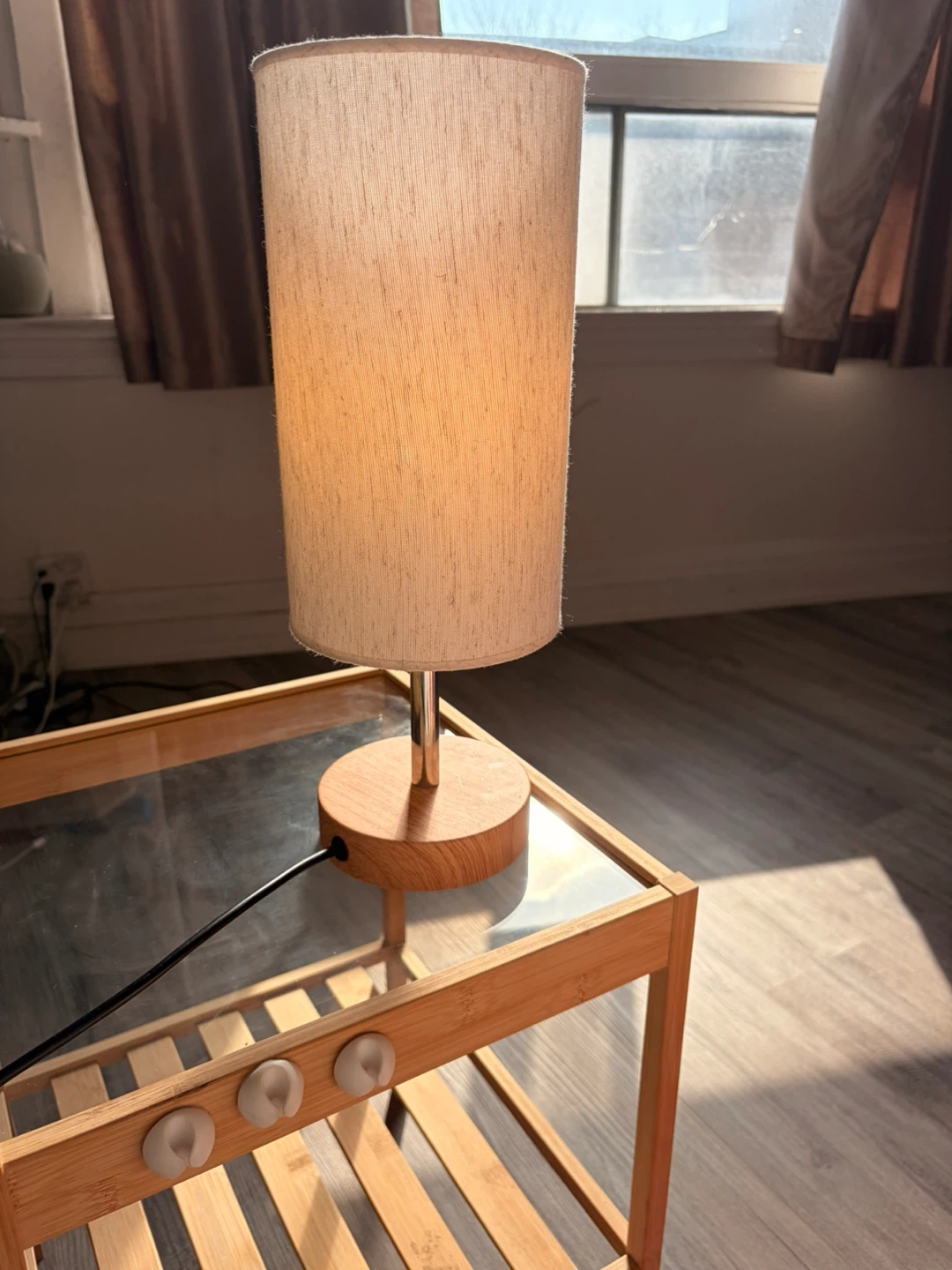 3 small tables/storage units + touch lamp - photo 5