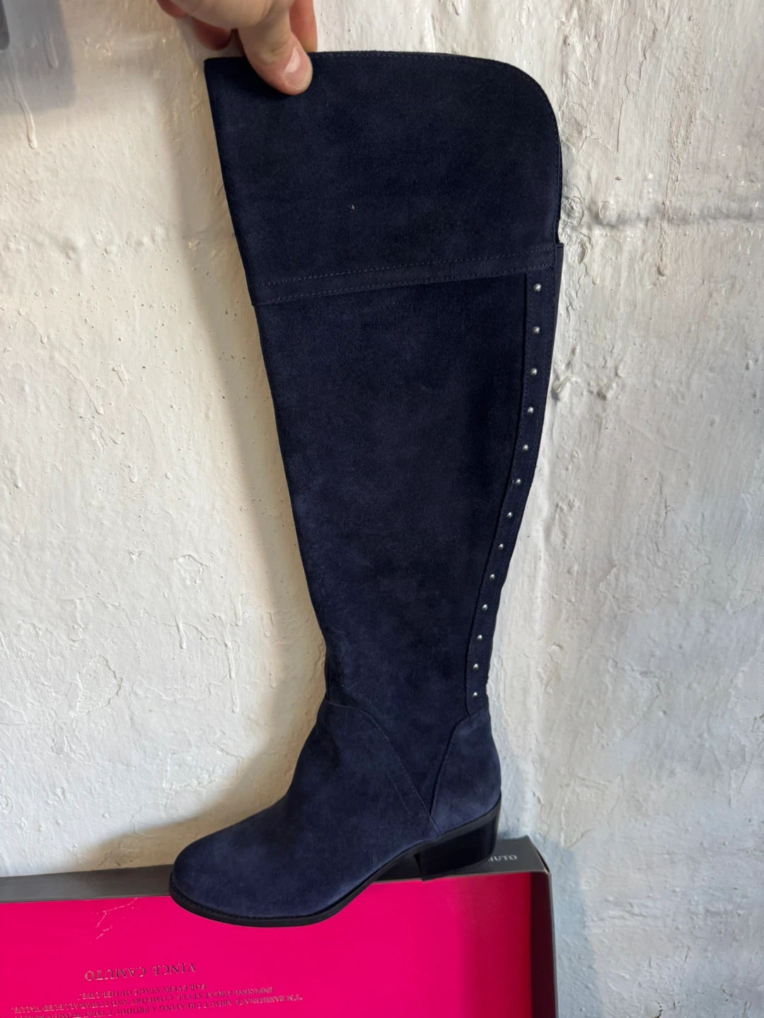 Vince Camuto VC-BRIELLA Dark Navy Suede Knee-High Boots - photo 2