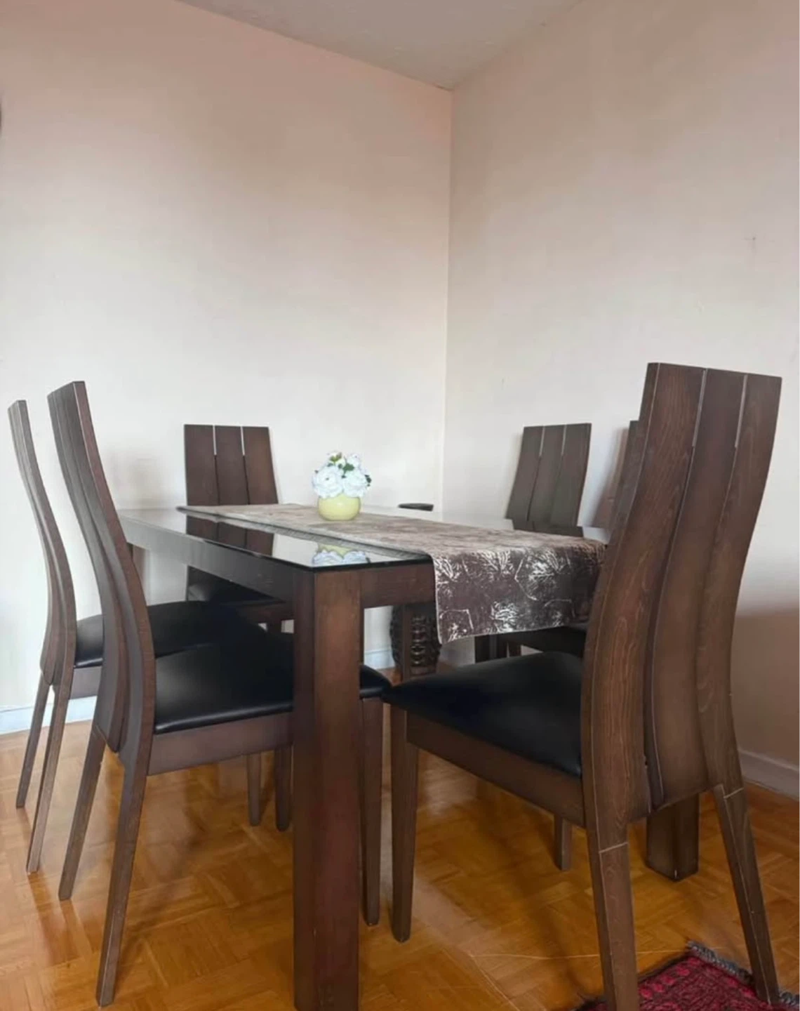 Stunning Modern 6-Piece Dining Set - Glass Top & Espresso Wood - photo 3