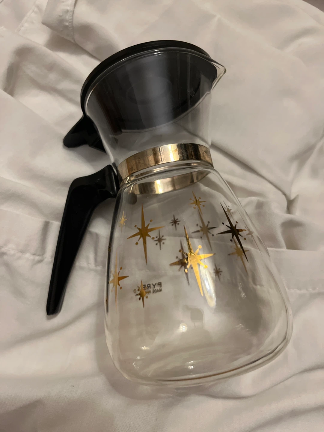 Vintage Pyrex Starburst Small Coffee Carafe