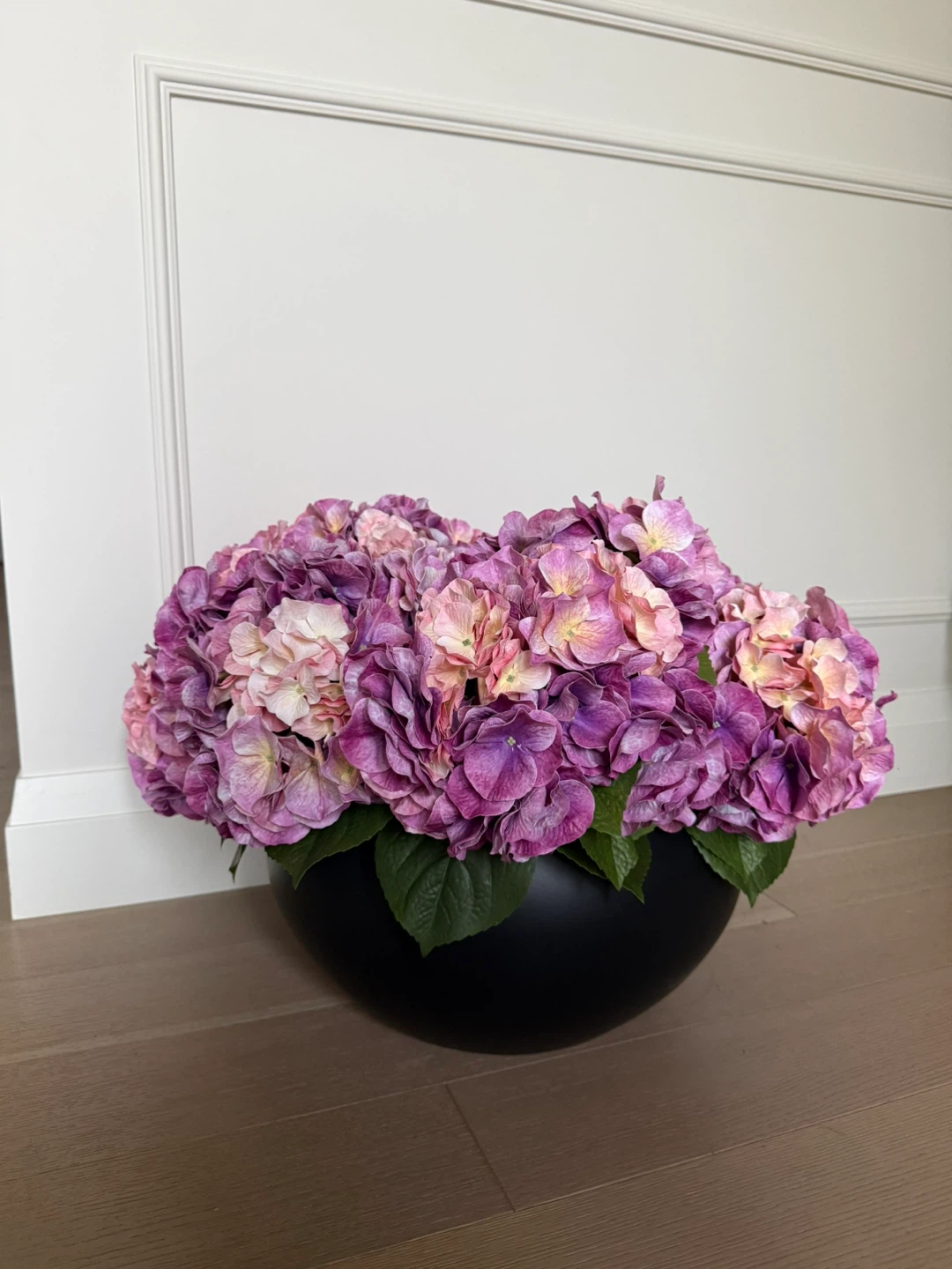 Large Hydrangea ( faux ) arrangement with pot
