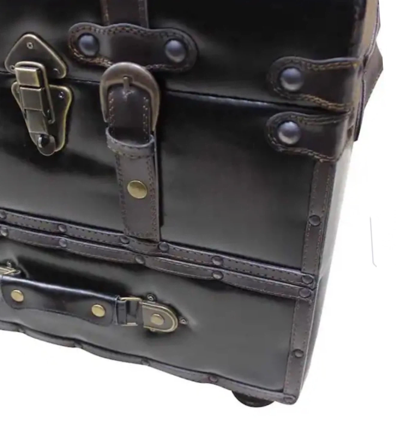 New Storage Chest Trunk Ottoman Coffee Table - photo 5