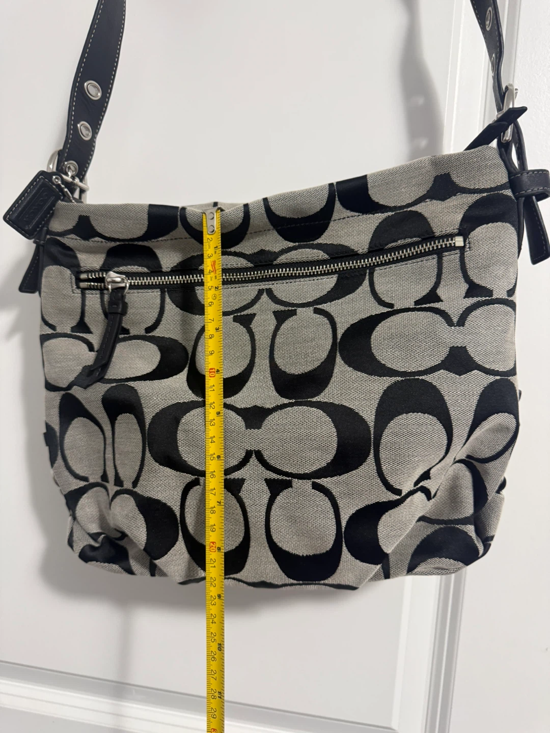 Coach Monogram Canvas Shoulder Bag