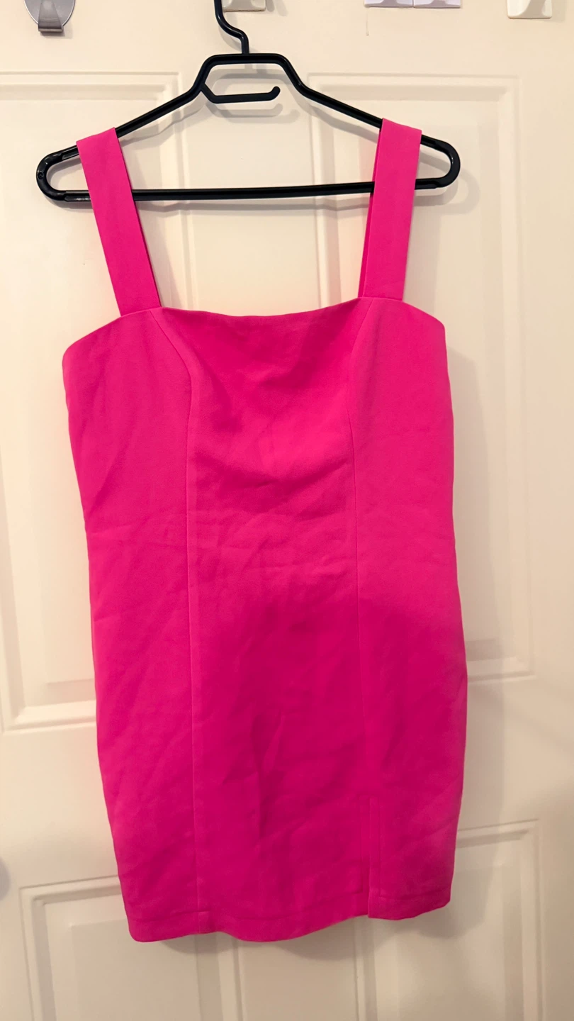 Pink Square Neck Mini Dress size M