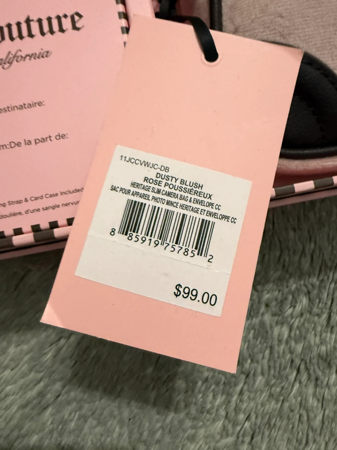 Juicy Couture Heritage Slim Camera Bag & Envelope CC Dusty Blush - photo 2