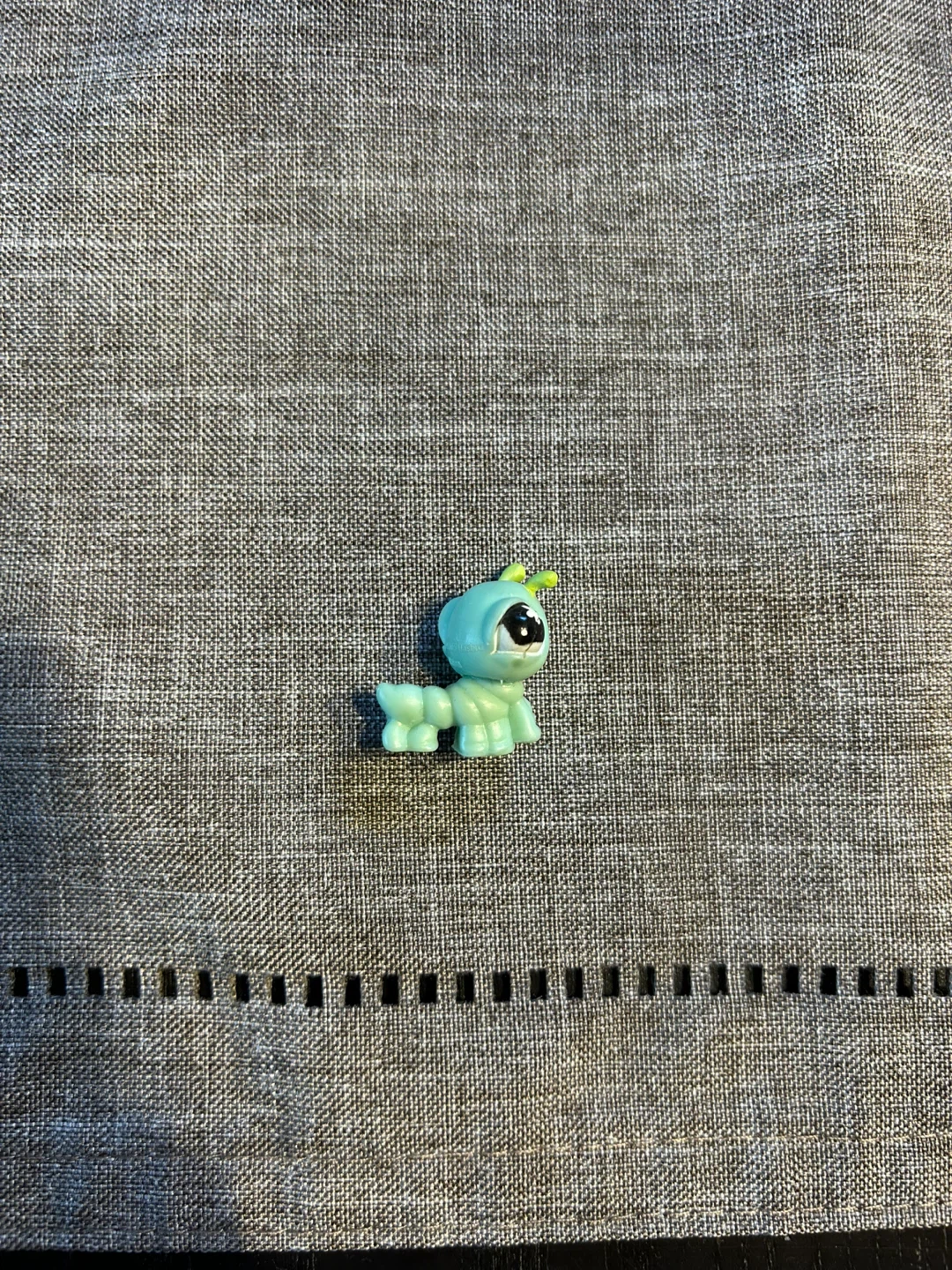 Light Teal Alien Caterpillar Toy Figure