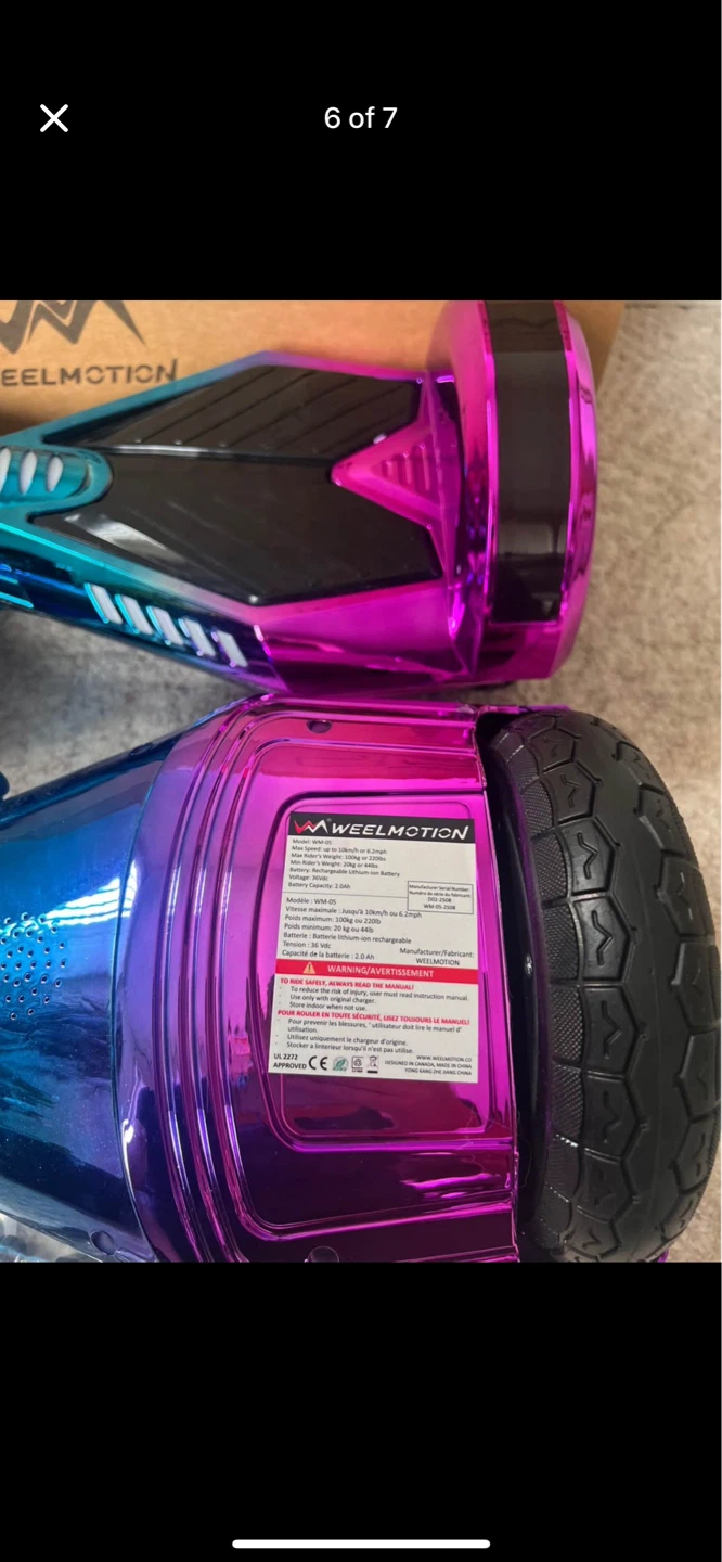 WeelMotion Hoverboards (Pair) - Pink/Blue - photo 5