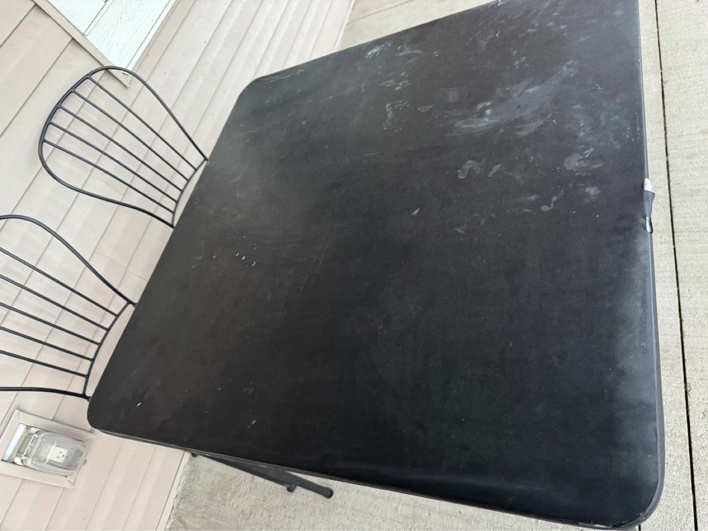 Black Rectangular Table and Two Chairs - photo 2