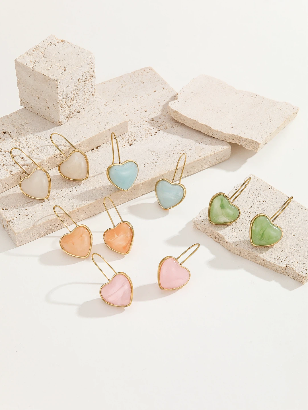 Tropical Heart Drop Earrings