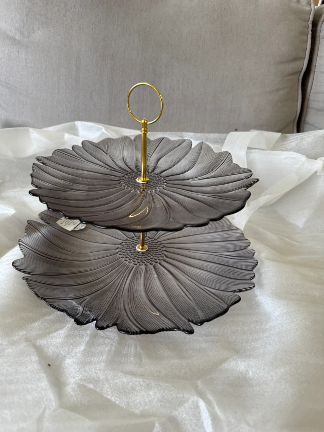2-Tier Daisy Flower Dessert Stand-From Homesense